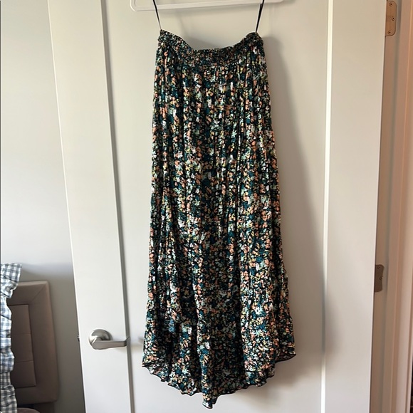 Free People Floral Maxi Skirt - Green and Pink - Picture 1 of 2